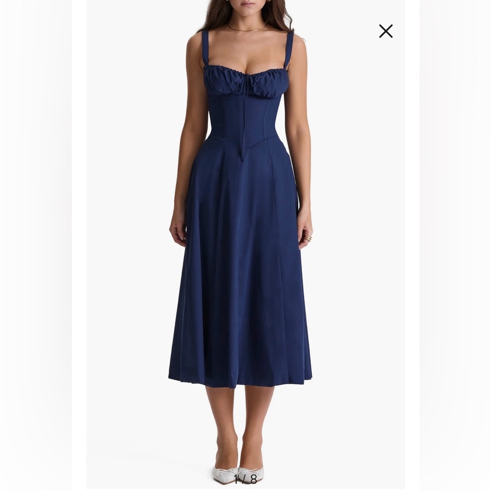 House of CB Carmen Dress Navy - Size L Full Cup